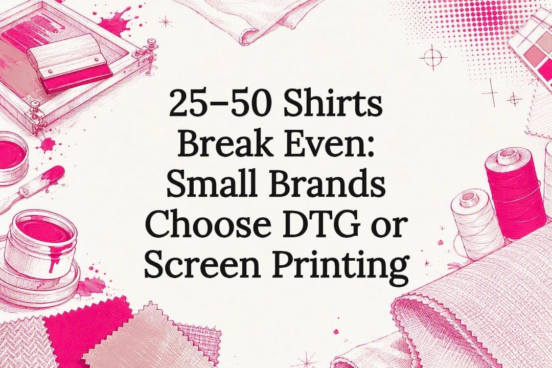 25–50 Shirts Break Even: Small Brands Choose DTG or Screen Printing